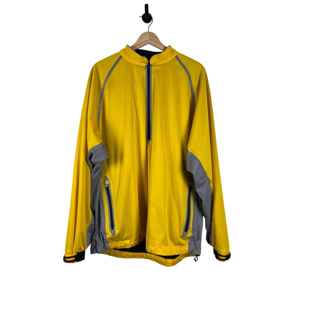 Sun Mountain Rainflex LS Jacket Men's XL Yellow Gray Waterproof Breathable Golf‎